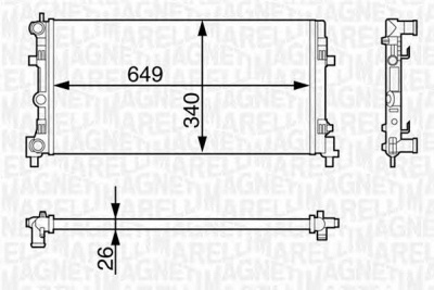 MAGNETI MARELLI 350213127900 -  Радиатор, охлаждение двигателя
